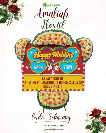 Papan Bunga Pernikahan Permanu